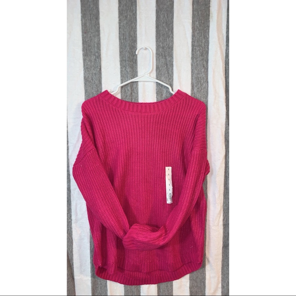 Large Pink SO Crewneck Sweater